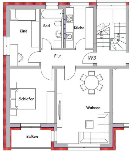 Grundriss W3 OG rechts