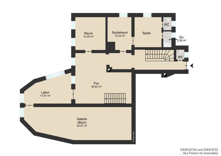 1. Planitzer Apotheke mit rd. 350m² in Zwickau zu vermieten! – Obergeschoss