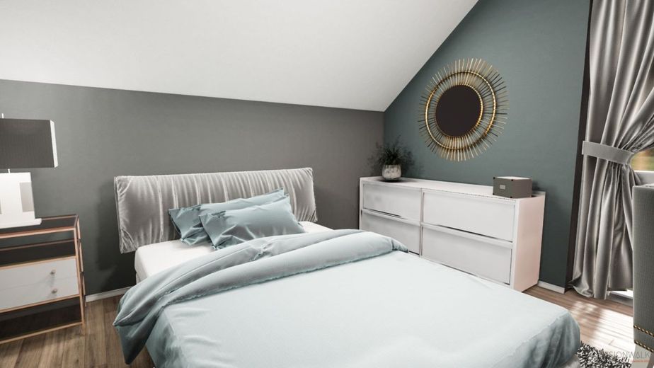 EINFAMILIENHAUS IM HAMPTON-STIL – Ansicht SChlafzimmer