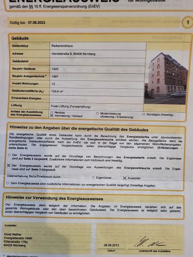 Light-filled 3.5-room maisonette apartment in Nordstadt/Gärten h.d.Veste – Energieausweis