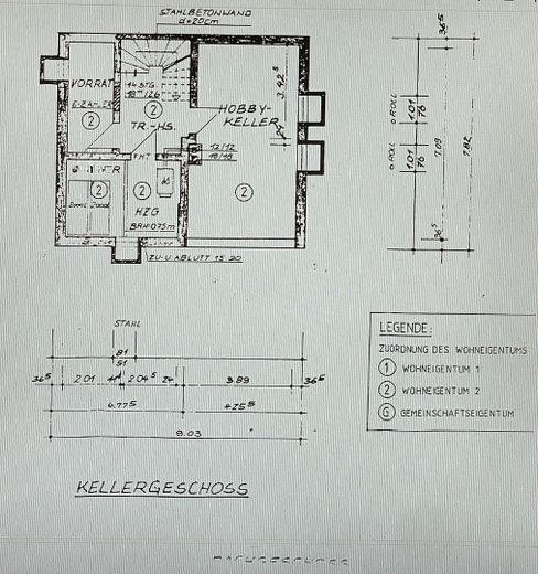 Detached single-family house with garden, balcony and parking space  commission-free – Grundriss Keller