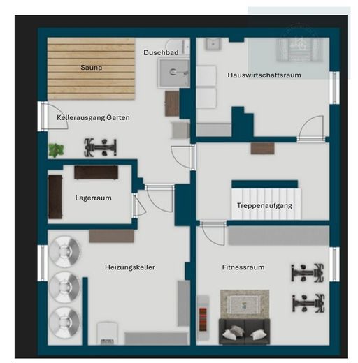 Charmantes Einfamilienhaus und Gartenhaus auf großem Grundstück – Grundriss Kellergeschoss