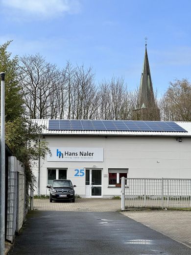 Neubau 2026 | Moderne Gewerbehalle mit Büro | 175 m² | Herten-Disteln – Zufahrt Grundstück