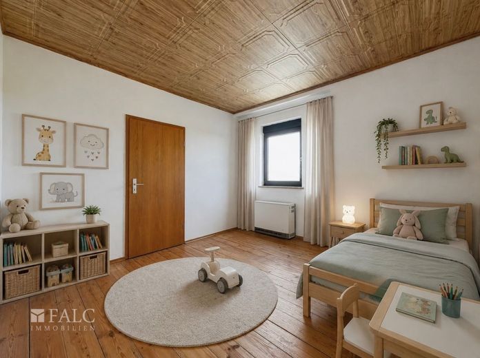 Provisionsfrei. Großzügiges Einfamilienhaus mit PV-Anlage und idyllischem Grundstück! – Kinderzimmer - Einrichtung digital
