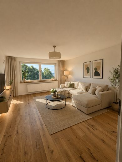 Appartement lumineux de 3 pièces – entièrement rénové & avec balcon – KI Visualisierung 