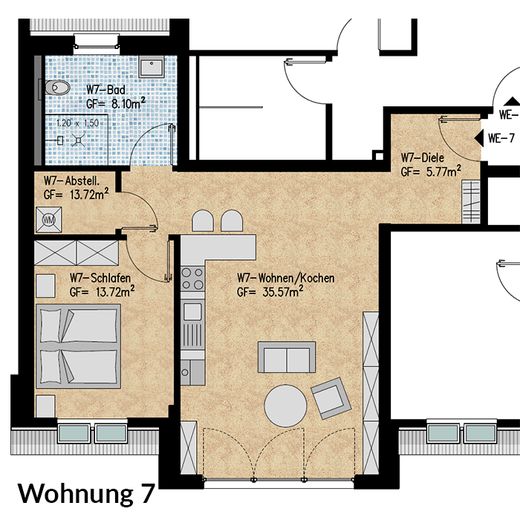 Grundriss Wohnung 7