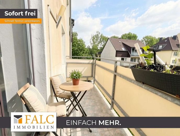 Familienfreundliche 4-Zimmer-Wohnung mit Balkon &amp; Gartenmitnutzung in Wuppertal-Oberbarmen – Balkon