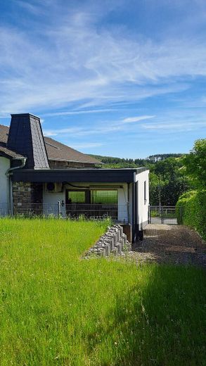 Traumhaus in Südlage - 1 bis 2 Familienhaus in Günterod – Blick auf Rückseite aus Garten