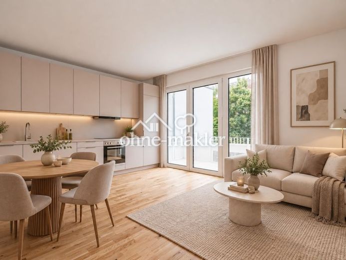 Balkonlu ve ankastre mutfaklı aydınlık 3 odalı daire – Fotoğraf 1