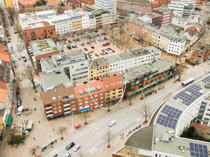 Luftbild mit Markierung