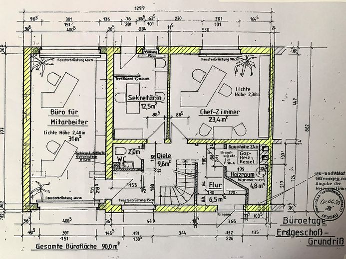 Wszechstronny budynek mieszkalno-usługowy w Dessau-Ziebigk – pompa ciepła, kominek i ogród zimowy – Grundriss Erdgeschoss