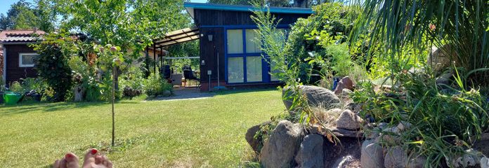 Baugrundstück mit Tinyhaus  I Hangelsberg bei Berlin – Garten Hausansicht