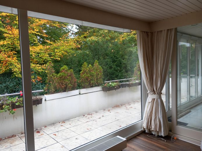 Blick auf Sonnenterrasse