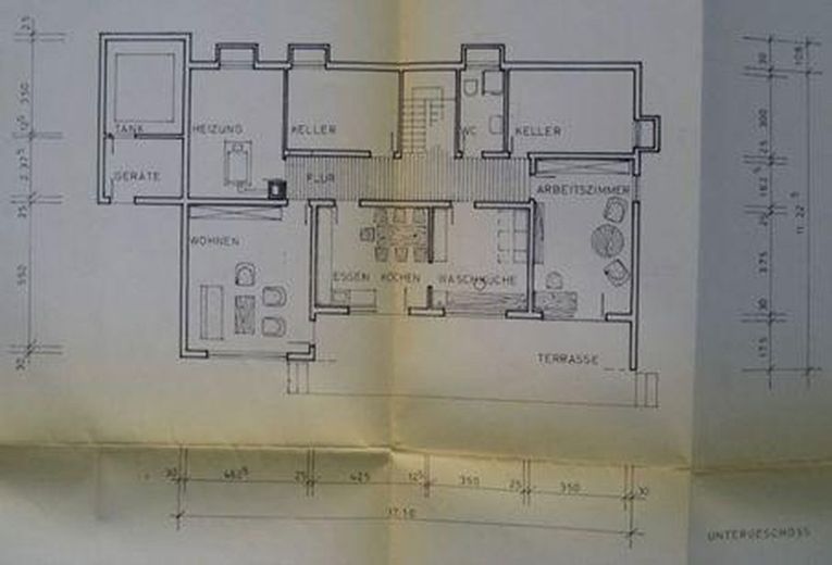 Bauplan UG vor Umbau