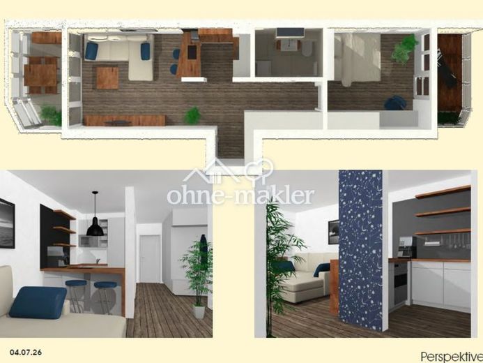 !Provisionfrei! Etagenwohnung mit Balkon und Wintergarten – Foto 1