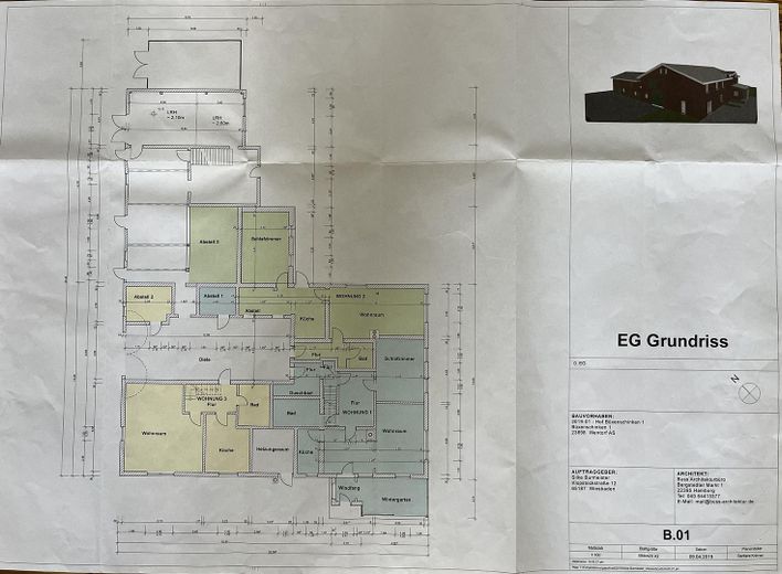#Preisreduktion - Mehrfamilienhaus (ehem. Hof)- unverbaubare Alleinlage nahe Hamburg - Privatverkauf – Grundriss OG
