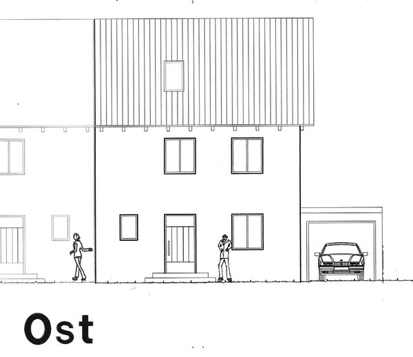 SENZA PROVVIGIONE! Ampia casa bifamiliare a Landshut-Wolfgang, su un lotto d’angolo con spazio per camper e altro. – Ansicht Ost