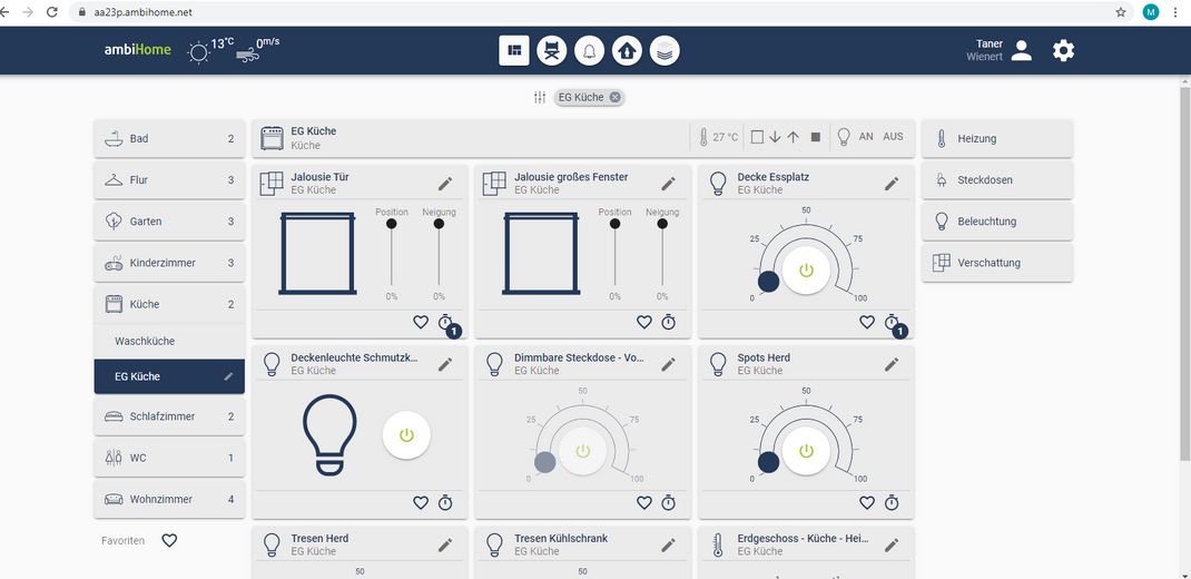 Smarthome / Tabletsteuerung