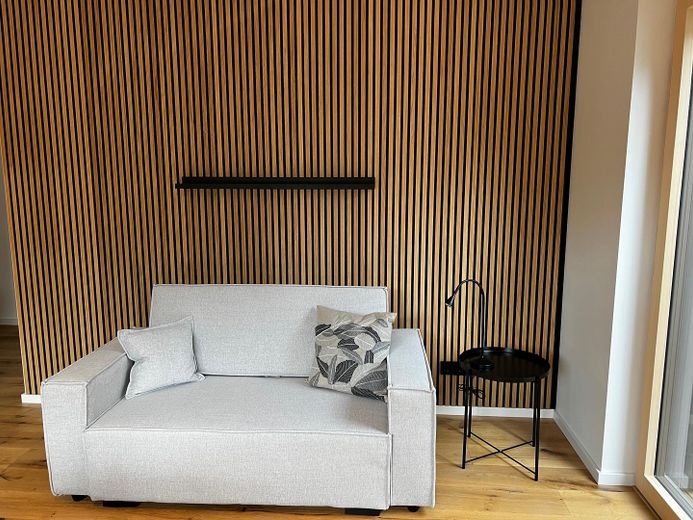 2-Zimmer-WHG komplett ausgestattet, 2-room APP comfortably furnished, Munich Westpark, Metro U6 – sofa bed  (+2 Schlafpl)