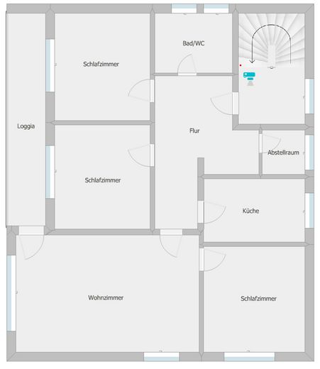 Investimento con prospettiva – 4-MFH con suddivisione WEG e 4 libri fondiari in 32278 Kirchlengern – Obergeschoss