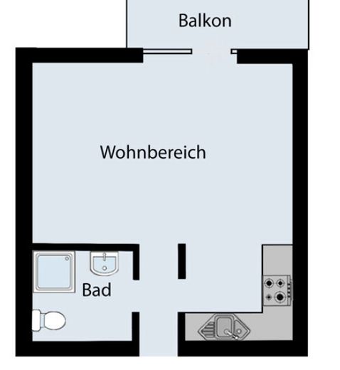 Helle 1-Zimmer-Wohnung mit großem Balkon, Einbauküche & Stellplatz in zentraler Lage – Foto 11