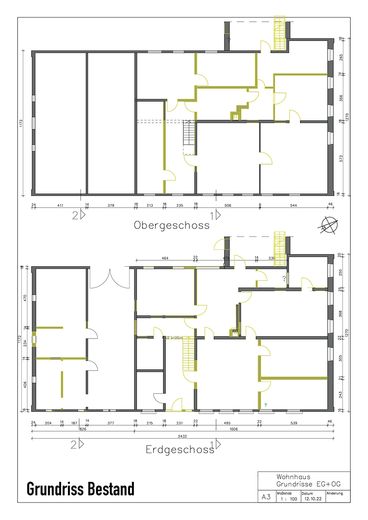 Historic three-sided farmstead with planning permission for residential use & guest accommodation along the Green Belt – Bestand: Wohnhaus EG & OG