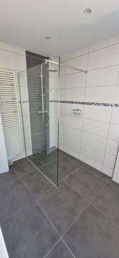 Modernisierte, barrierefreie 2 Zi. Stadtwohnung mit Garten und Südterrasse – Badezimmer