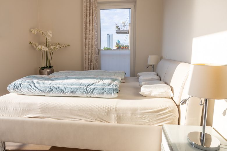 ¡Ubicación, ubicación, ubicación! ¡Apartamento en la Speicherstadt junto al agua! – Schlafzimmer