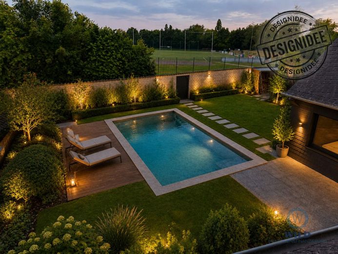 Großzügiges Einfamilienhaus mit Studio, Loggia &amp; Terrasse in Heusweiler – Designidee-Garten