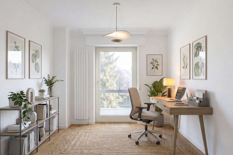 So könnte Ihr Leben in Sachsenhausen aussehen - 127m², zwei Terrassen, Frankfurter Skyline – Büro - Visualisierung