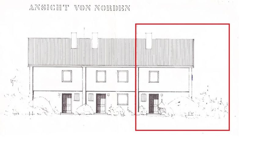 Platz für die ganze Familie: 5-Zimmer-Reiheneckhaus in zentraler Lage von Schwabach – Ansicht von Norden