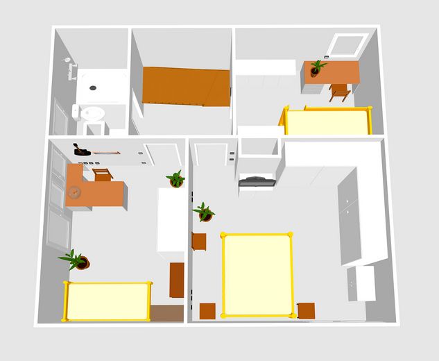 3D‑Grundriss OG (möbiert)