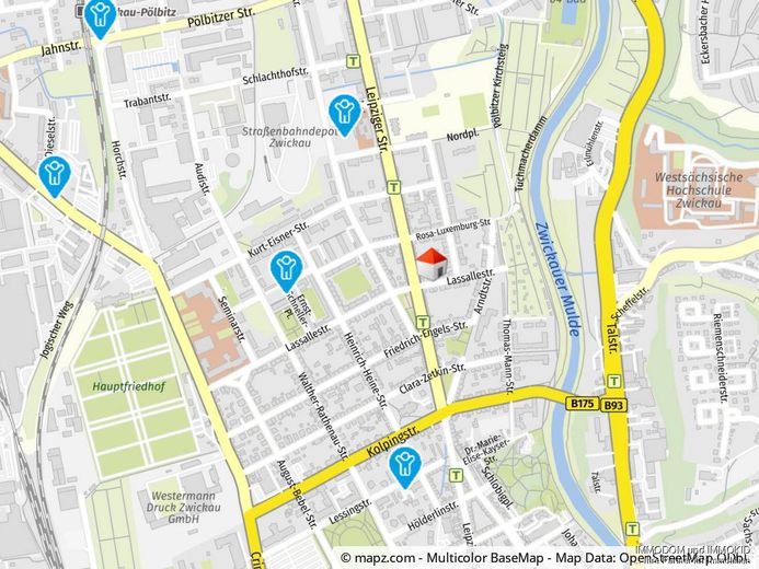 2-Zimmer-Wohnung mit EINBAUKÜCHE (Aufpreis) zu vermieten! – Kartenausschnitt