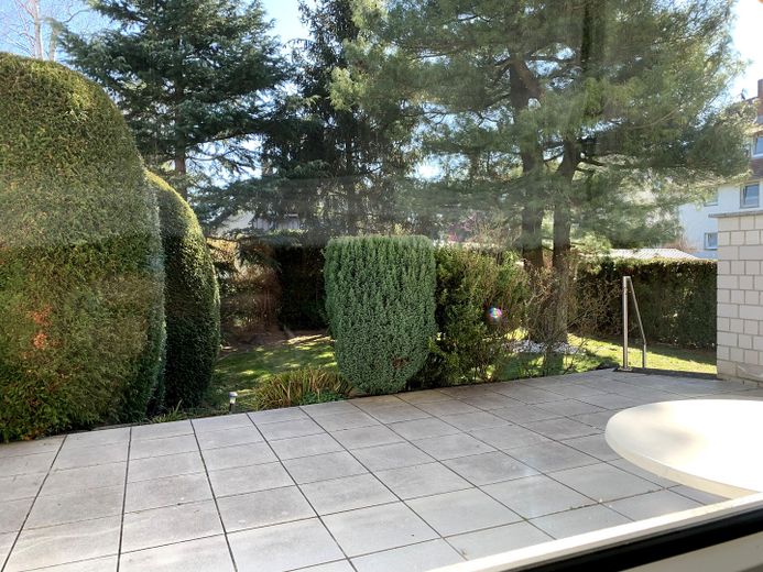 Reiheneckhaus 182 m² im Musikerviertel Hanau mit Garten, provisionsfrei – Blick auf die Terrasse