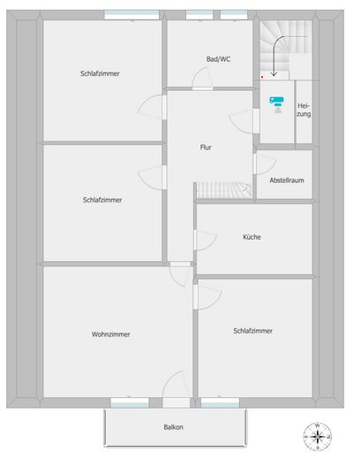 Investimento con prospettiva – 4-MFH con suddivisione WEG e 4 libri fondiari in 32278 Kirchlengern – Dachgeschoss