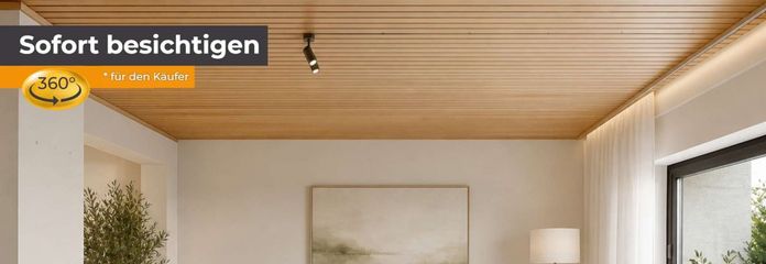 Attraktives 5-Zimmer-Haus mit Garten in Top-Lage – Titelbild Wohnzimmer KI