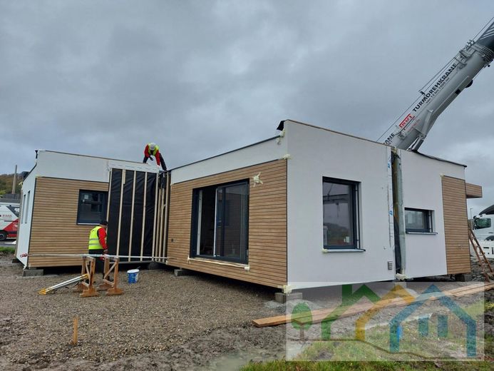 Modulhaus-Bungalow MADE IN FRANKEN - sinnvolle Investition in die Altersvorsorge mit Sofortnutzen! – Hausansicht Referenz