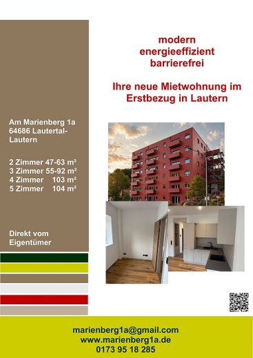 3-Zi-Wohnung in Lautern: Erstbezug, energieeffizient, barrierefrei (Typ 6) – Foto 1