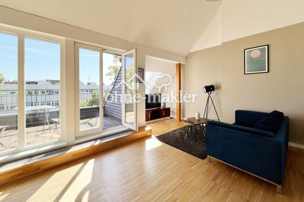Attico soleggiato nel quartiere Bötzowviertel con vista sulla Torre della televisione