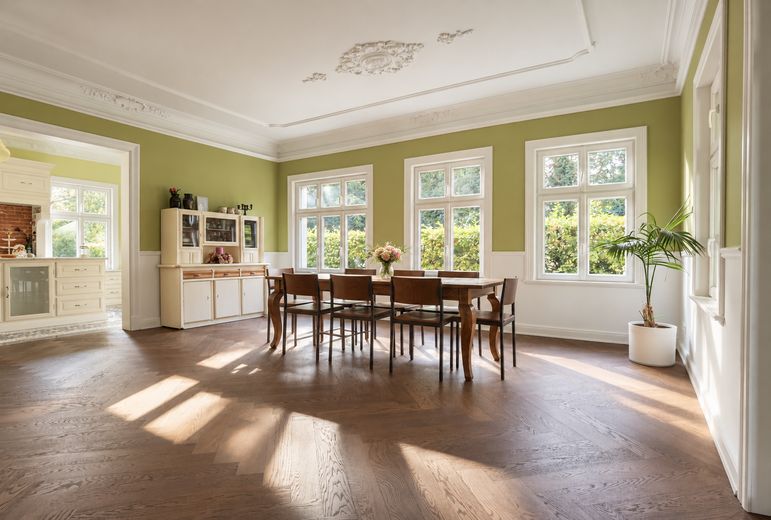 Jugendstil-Villa mit Zukunft und Geschichte - 380qm - Effizienzklasse A+ / provisionsfrei – Esszimmer2
