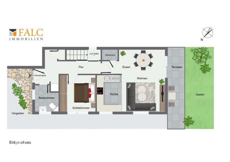 Exklusiver Bungalow * Privatgarten * Sonnenterrasse * Düsseldorf-Stockum – Grundriss