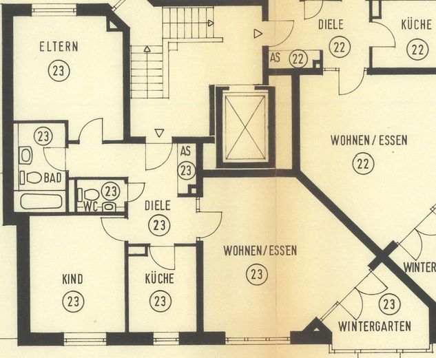 Grundriss Wohnung 23