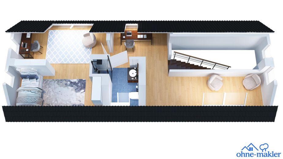 Design-Maisonette (Alleinige Etage) | KfW-A+, Galeria, kominek | blisko S-Bahn Untermenzing – Zdjęcie 27