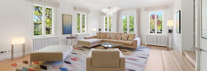 Einzigartiges Maisonette-Penthouse in absoluter Toplage am Großen Wannsee – Wohnzimmer 