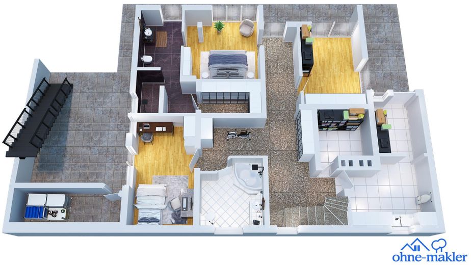 Modernisiertes Einfamilienhaus mit Charakter – Hanglage, Garten und viel Platz in Mömbris – Erdgeschoss