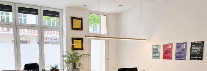Zwei zusammenhängende Büroräume (55 m²) in kreativer Bürogemeinschaft – Berlin-Neukölln – Raum 1