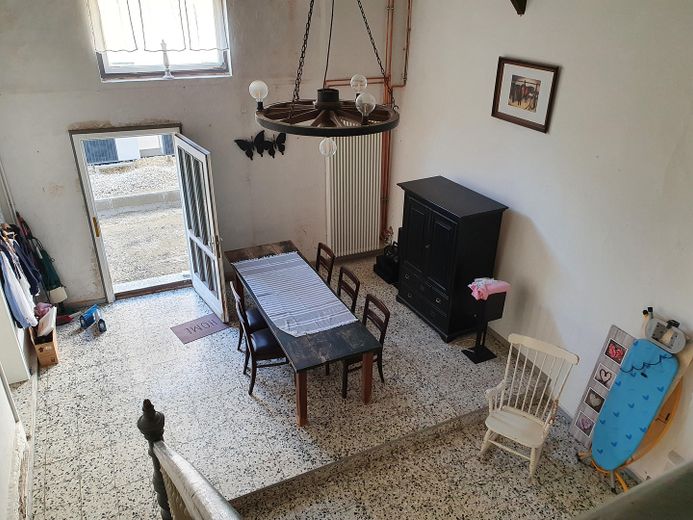 Wohn-Deele von der Empore aus