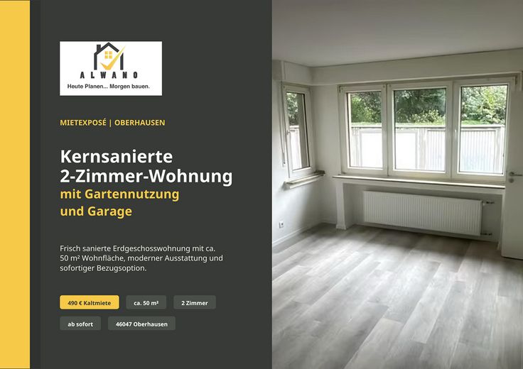 Kernsanierte 2-Zimmer-Erdgeschosswohnung mit Gartennutzung & optionaler Garage – Foto 10
