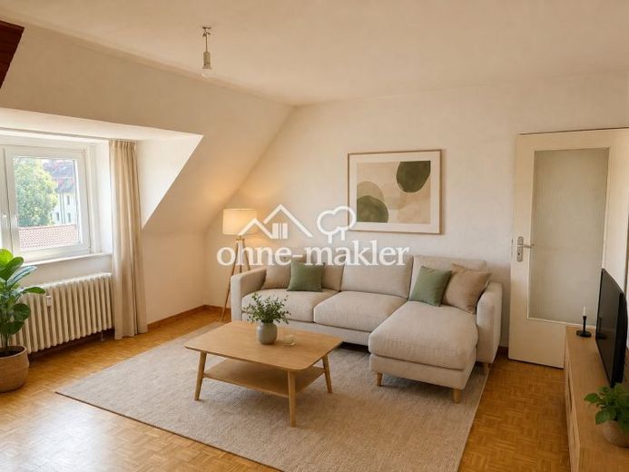 Gemütliche 3-Zimmer-Dachgeschosswohnung mit EBK in zentraler Lage – ab 01.08. frei – Foto 1
