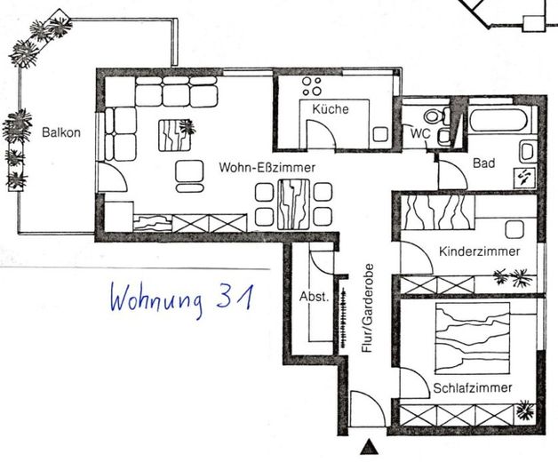 Wohnungs-Grundriss